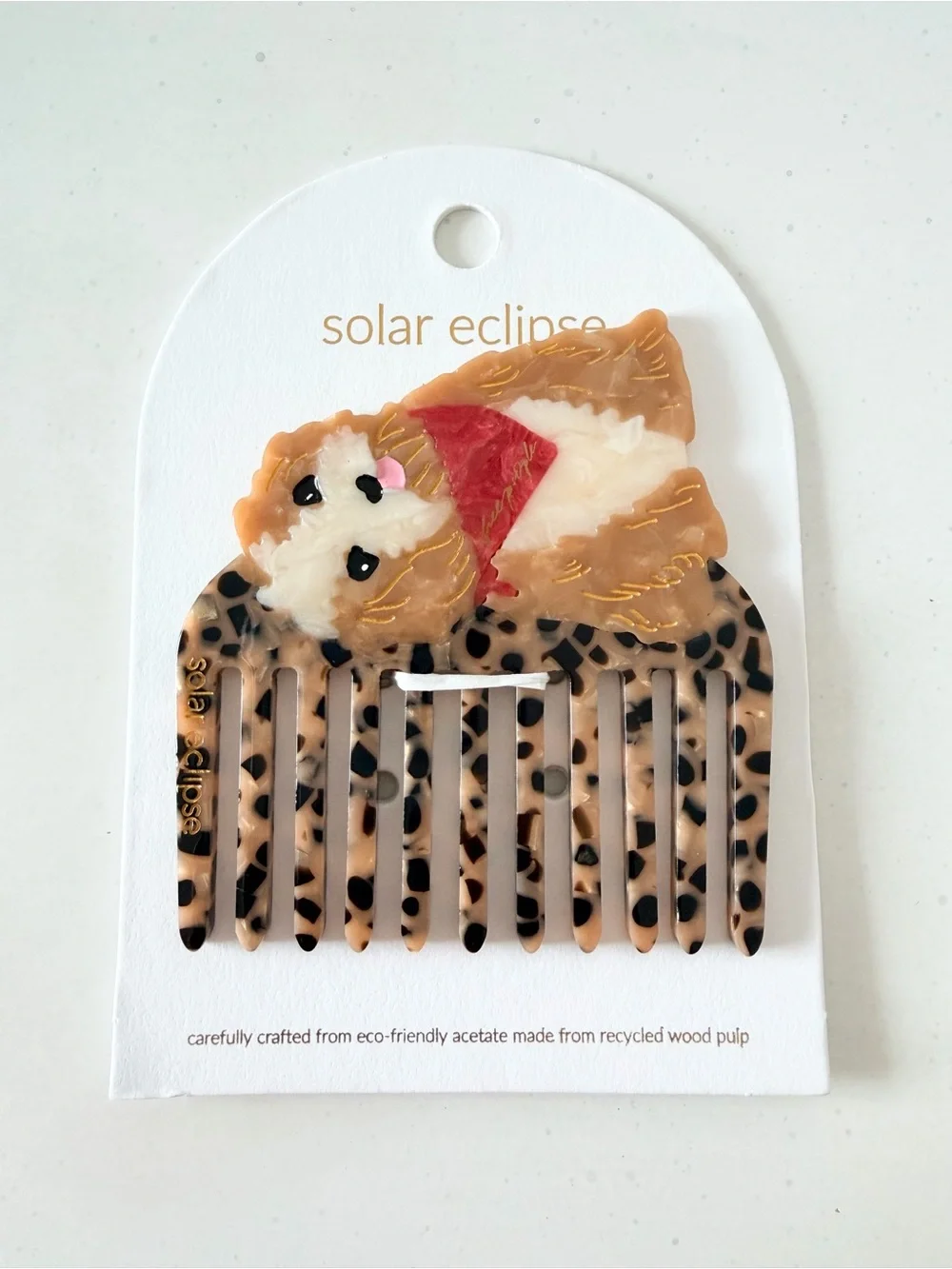 Free People Solar Eclipse Hand Painted Pocket Hair Comb NWT